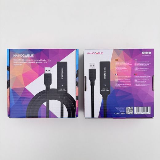Nanocable Cable USB 3.0 prolongador con amplificador, tipo A/M-A/H, 10m