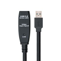 Nanocable Cable USB 3.0 prolongador con amplificador, tipo A/M-A/H, 10m