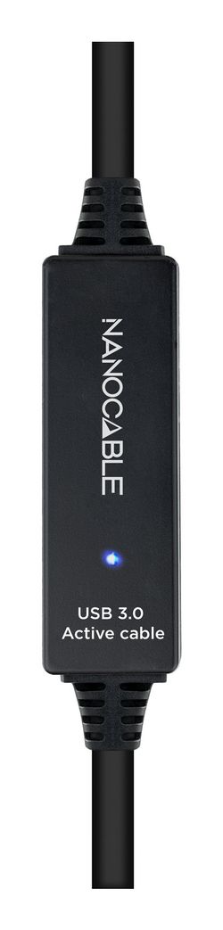 Nanocable Cable USB 3.0 prolongador con amplificador, tipo A/M-A/H, 15m