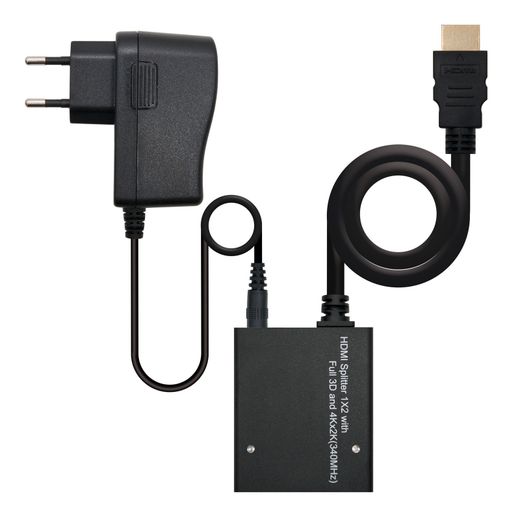 Nanocable HDMI DUPLICADOR V1.3 1X2 CON ALIM. Y PIGTAIL 50 CM