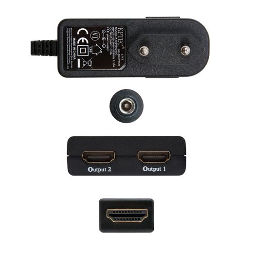 Nanocable HDMI DUPLICADOR V1.3 1X2 AMB ALIM. I PIGTAIL 50 CM