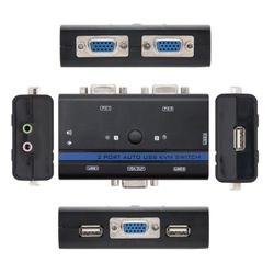 Nanocable KVM SWITCH VGA USB 1U-2PC+CABLE