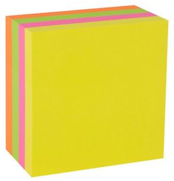 Notas adhesivas Funny 75 mm x 75 mm 4 colores flúor