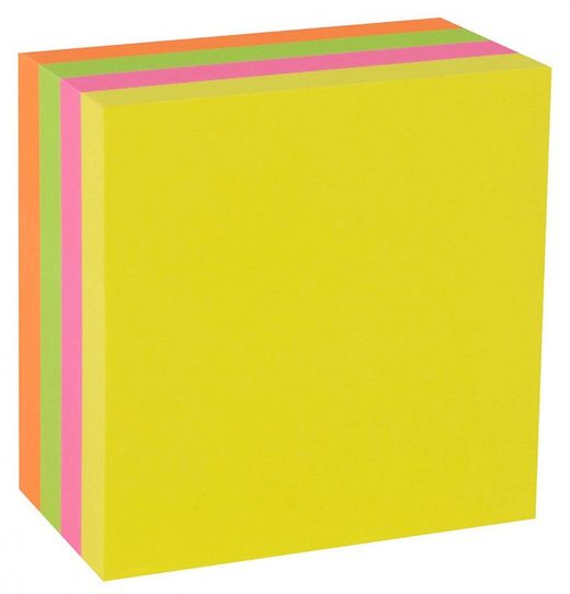 Notas adhesivas Funny 75 mm x 75 mm 4 colores flúor