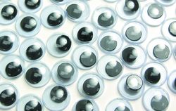 Ulls mòbils adhesius rodons negres 7 i 10 mm DARRERES EXISTÈNCIES!!