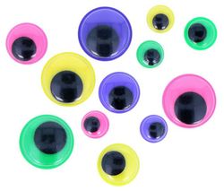 Ulls mòbils de colors autoadhesius mides assortides