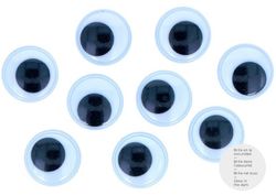 Ulls mòbils fosforescent autoadhesius 18 mm