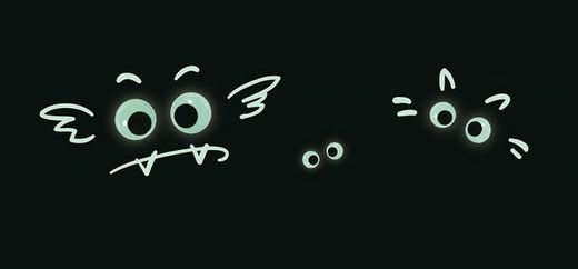 Ulls mòbils fosforescent autoadhesius 18 mm