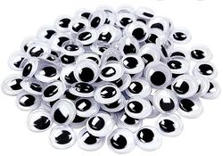 Ulls mòbils negres autoadhesius rodons 20 mm.