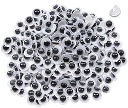 Ulls mòbils negres autoadhesius rodons 5 mm.