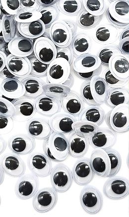 Ojos móviles ovalados negros surtidos