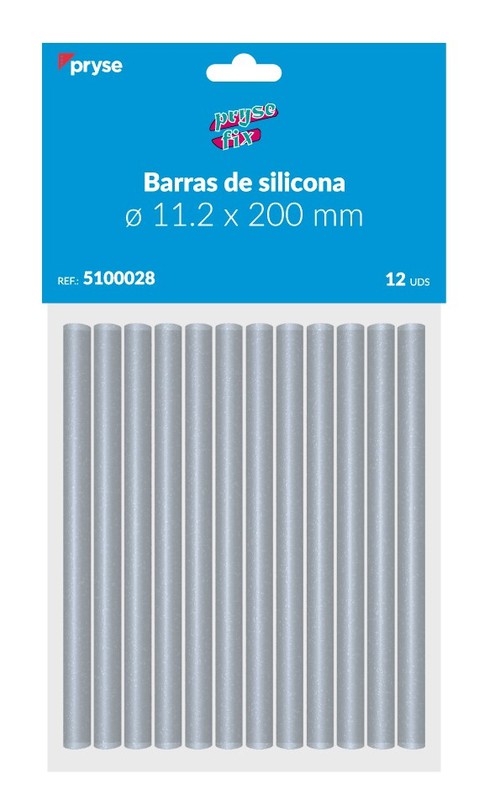 BARRA-SILICONA Barra silicona transparente 10mm-11mm x 26,5cm