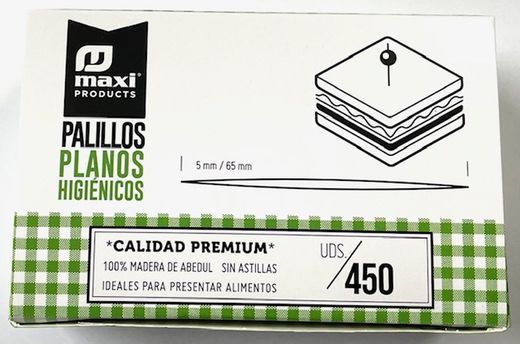Palillos planos 5mm x 65 mm