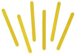 Pals de pol fusta estàndard 114 x 10 x 2 mm groc