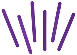 Palos de polo madera estándar 114 x 10 x 2 mm lila