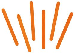 Pals de pol fusta estàndard 114 x 10 x 2 mm taronja