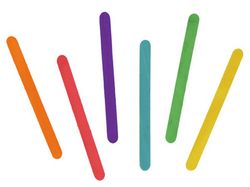 Pals de pol fusta petits mix colors 73x7x2mm.