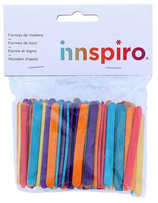 Pals de pol fusta petits mix colors 73x7x2mm.