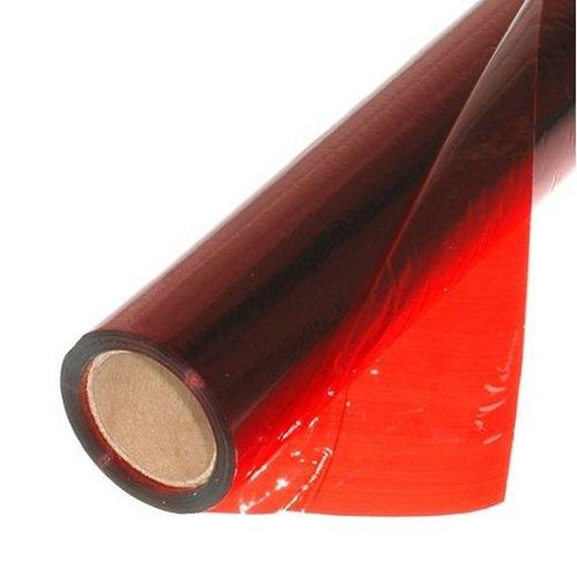 Papel celofan rollo 25 hojas, rojo