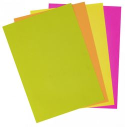 Papel color A4 80 gr 4 colores Flúor