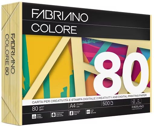 Papel color A4 80 gr. Amarillo claro/Banana 500 hojas