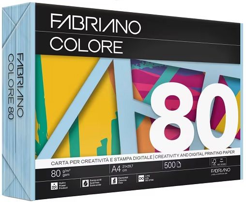 Papel color A4 80 gr. Azul /Celeste  500 hojas