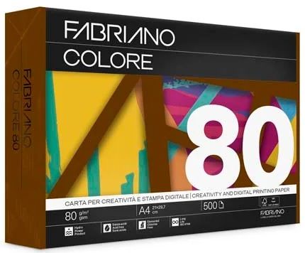 Papel color A4 80 gr. Marrón 500 hojas