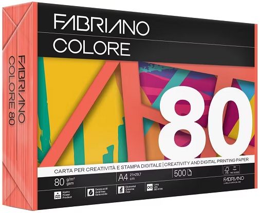Papel color A4 80 gr. Naranja/Arangio 500 hojas