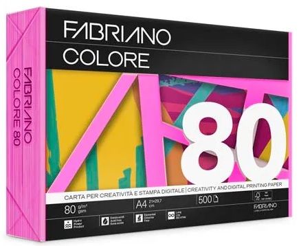 Papel color A4 80 gr. Rosa Oscuro/Fucsia 500 hojas