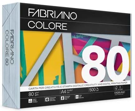 Papel color A4 80 gr. Gris/Grigio 500 hojas