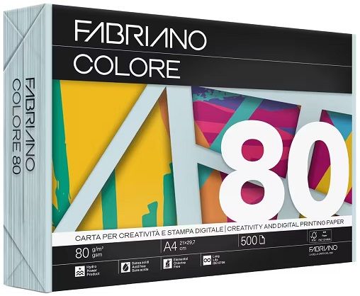Papel color A4 80 gr. Azul Claro/Celeste Chiaro 500 hojas