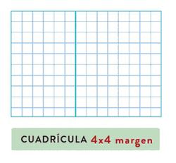Paper quadricula 4 x 4 A4 plantat 100 fulls
