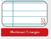 Papel pauta MONTESORI 5 mm. A4 plantado 100 hojas