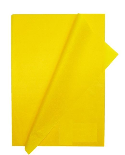Papel seda 26 hojas 50 x 70 cm, amarillo