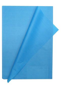 Papel seda 26 hojas 50 x 70 cm, azul medio