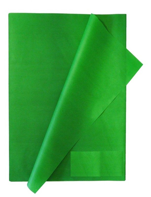 Papel seda 26 hojas 50 x 70 cm, verde medio