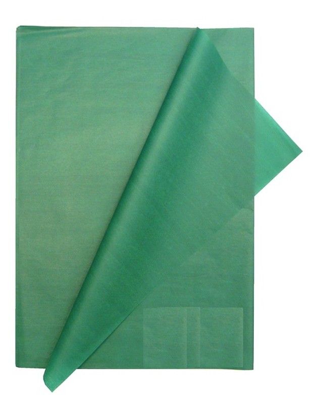 Papel seda 26 hojas 50 x 70 cm, verde oscuro
