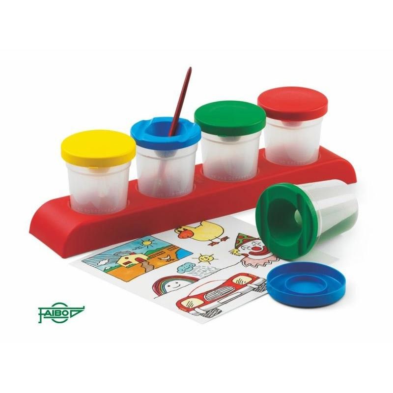 Peana con 4 botes inderramables