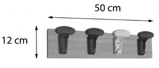 Perchero, 4 perchas colores