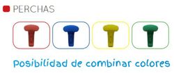 Perchero, 4 perchas colores