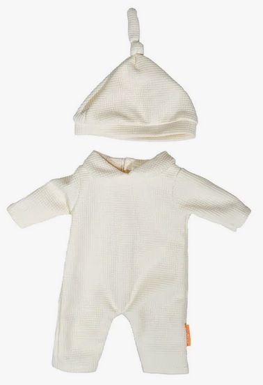 Pijama beix amb gorra 38cm
