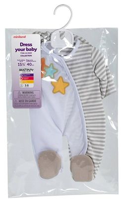 Pijama beige para muñeco 40 cm