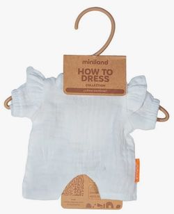 Pijama blanc amb gorra 21 cm