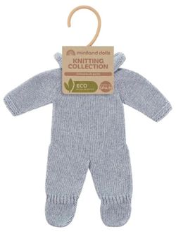 Pijama punt 32 cm blau gris