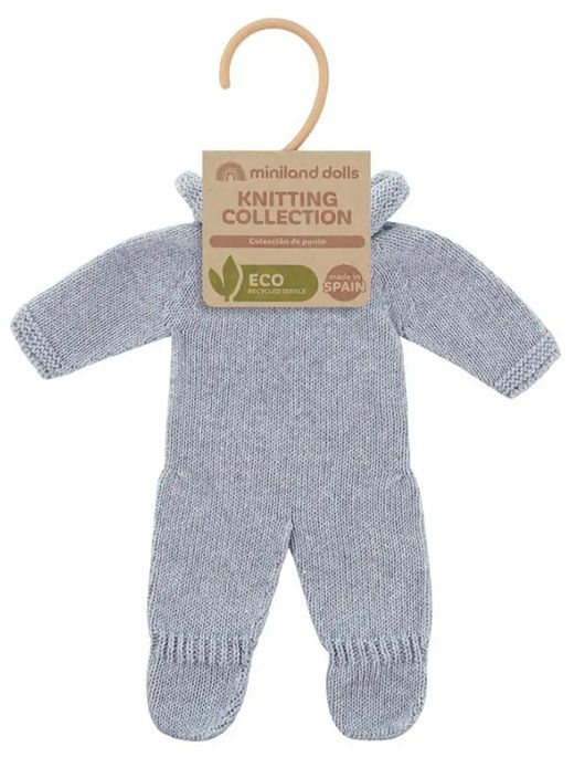 Pijama punt 32 cm blau gris