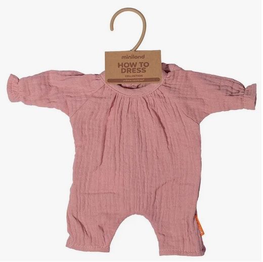 Pijama rosa con gorro 32 cm