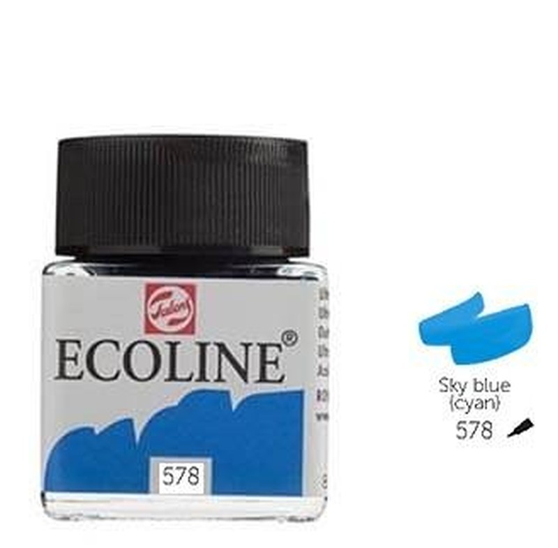 Pintura acuarela líquida ECOLINE 30 ml. Azul Cielo Ref.1125578 ¡¡ÚLTIMAS  EXISTENCIAS!! Ecoline MF-P1054 — latiendadelmaestro