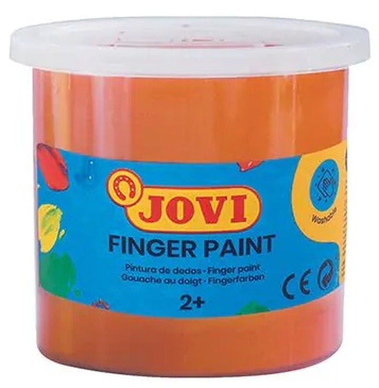 Pintura dedos JOVI 125 ml. Naranja
