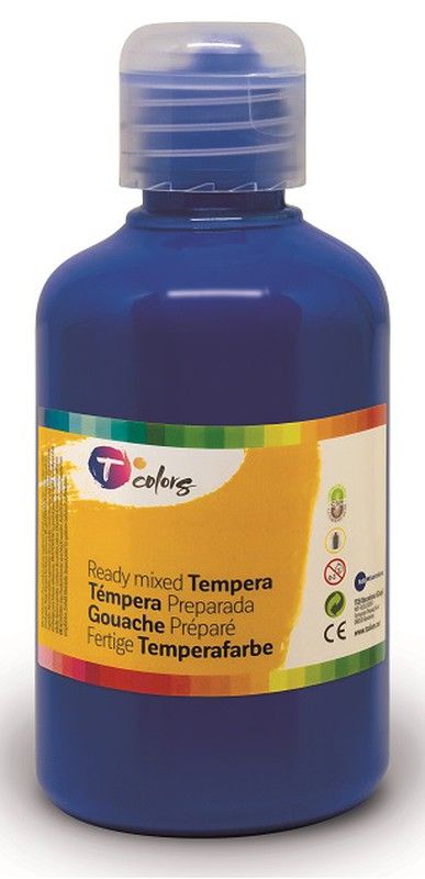 Pintura tempera preparada T COLORS 500 ml. Azul Ultramar