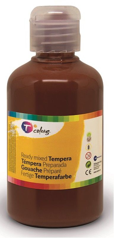 Pintura tempera preparada T COLORS 500 ml. Marrón Claro